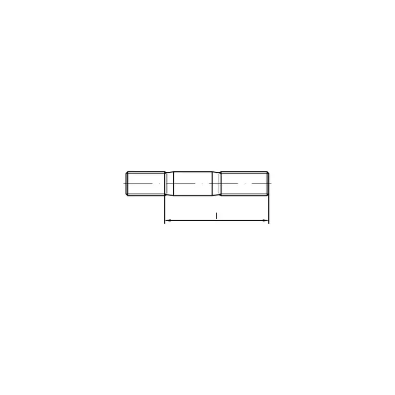 Neu Im Sortiment DIN 835 A2 Stiftschrauben, Einschraubende = 2 d - Abmessung: M 12 x 50, VE mit 100 Stück