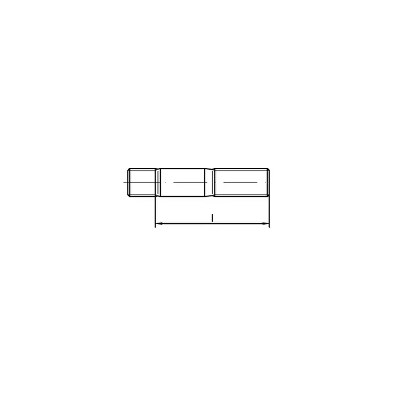 Bestseller DIN 939 A2 Stiftschrauben, Einschraubende = 1,25 d - Abmessung: M 18 x 60, VE mit 50 Stück