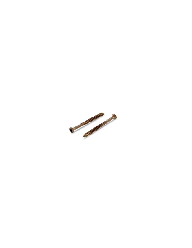Angebot 1 x Terrassenschrauben Flacher Senkkopf T25 5X60 Edelstahl A4 Braun
