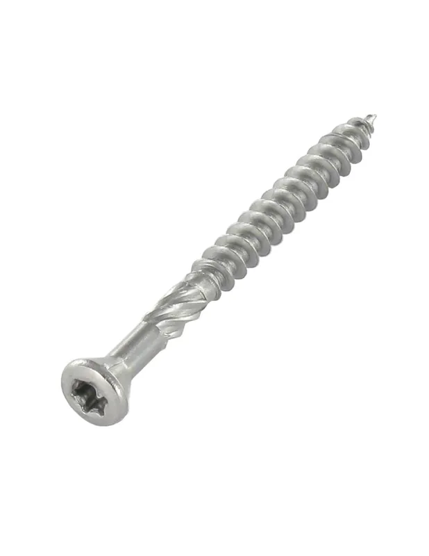 1 x Terrassenschrauben Flacher Senkkopf T20 4,5X70 cut Bohrspitze mit Typ 17 Spitze Edelstahl C2 Echt