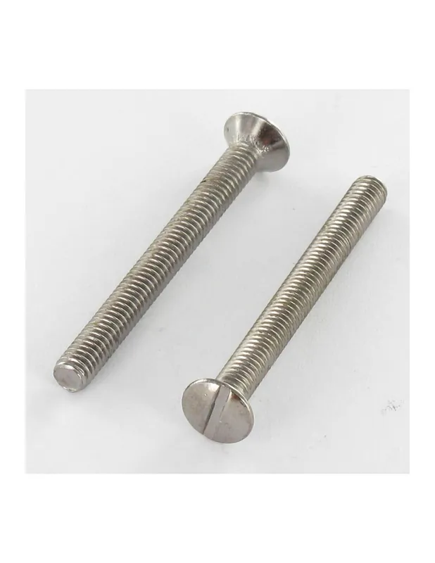 Premium 1 x Metallschrauben Flacher Senkkopf Gespalten M4X40 Chromstahl