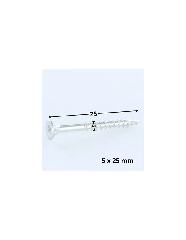 1 x Spanplattenschraube TEKOR Senkkopfschraube Gezahnt 5X25 T25 Verzinkt cut Bohrspitze mit Typ 17 Spitze Rabatt
